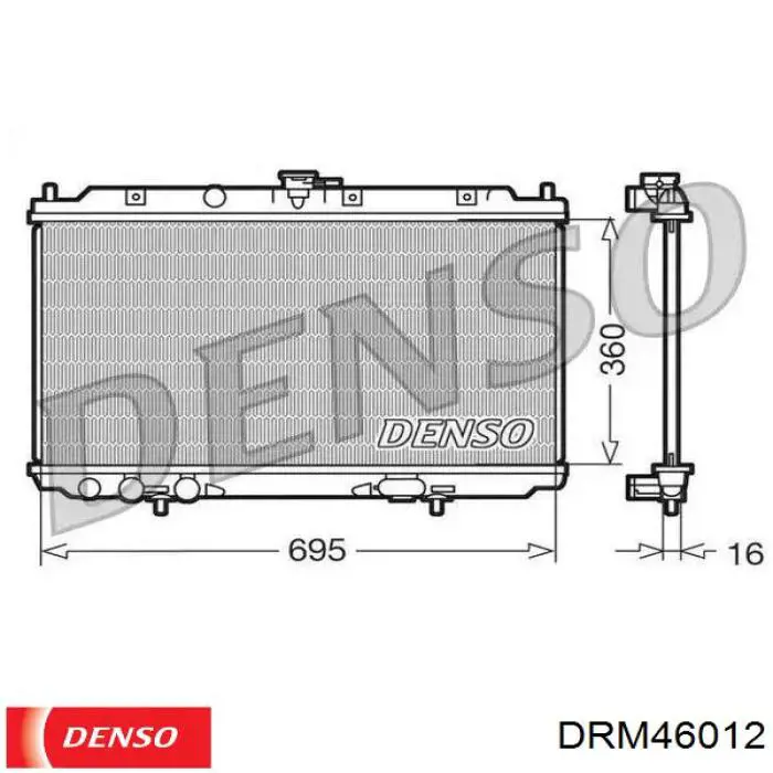DRM46012 Denso радиатор