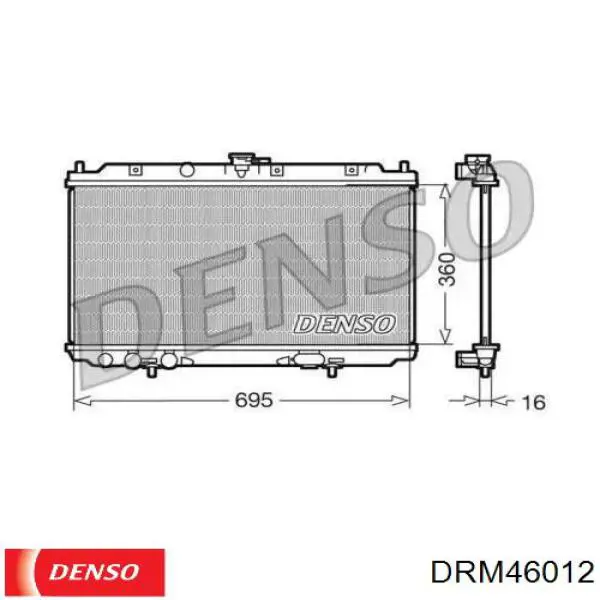 Радиатор охлаждения двигателя Denso DRM46012 цена, от 77.71 USD