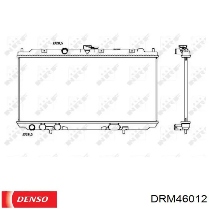 Купить DRM46012 Denso Радиатор водяной