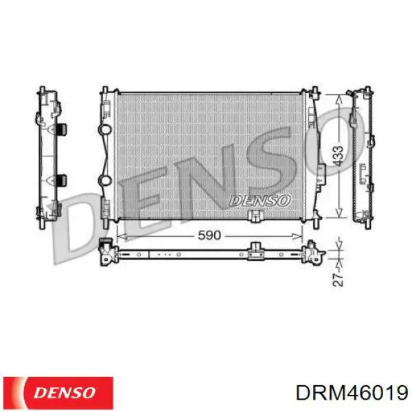 Радиатор охлаждения двигателя Denso DRM46019 цена, от 78.99 USD