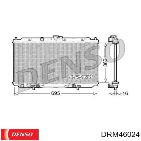 Купить DRM46024 Denso Радиатор водяной