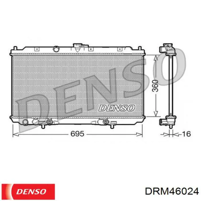 DRM46024 Denso радиатор