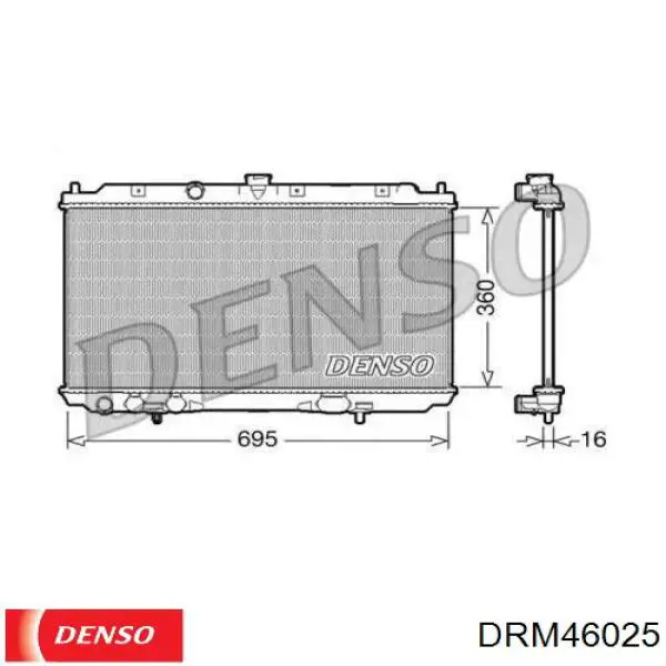 DRM46025 Denso радиатор