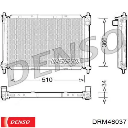 Radiador refrigeración del motor DRM46037 Denso