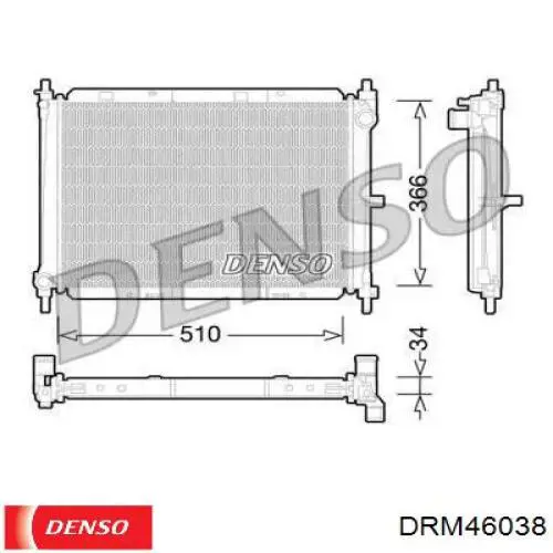 Радиатор DRM46038 Denso