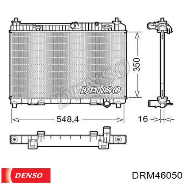 Drm46050 Denso радиатор охлаждения двигателя