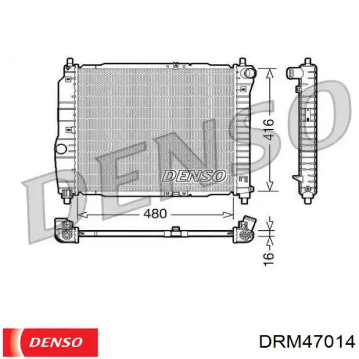 Радиатор охлаждения двигателя Denso DRM47014 цена, от 100.42 USD