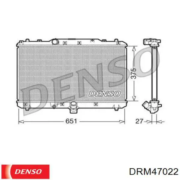 DRM47022 Denso Радиатор основной