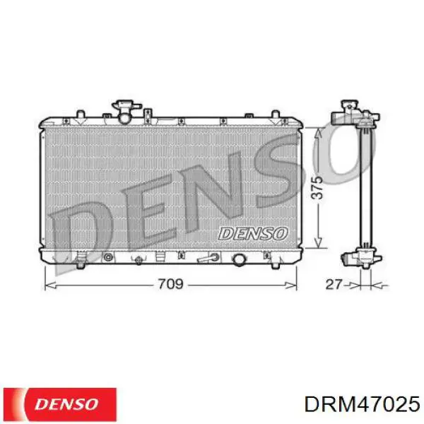 DRM47025 Denso радиатор