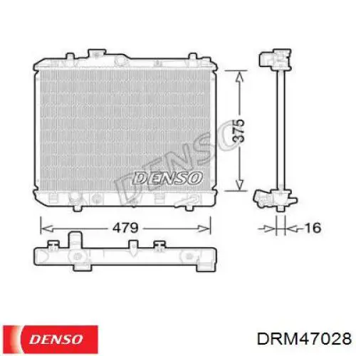DRM47028 Denso радиатор