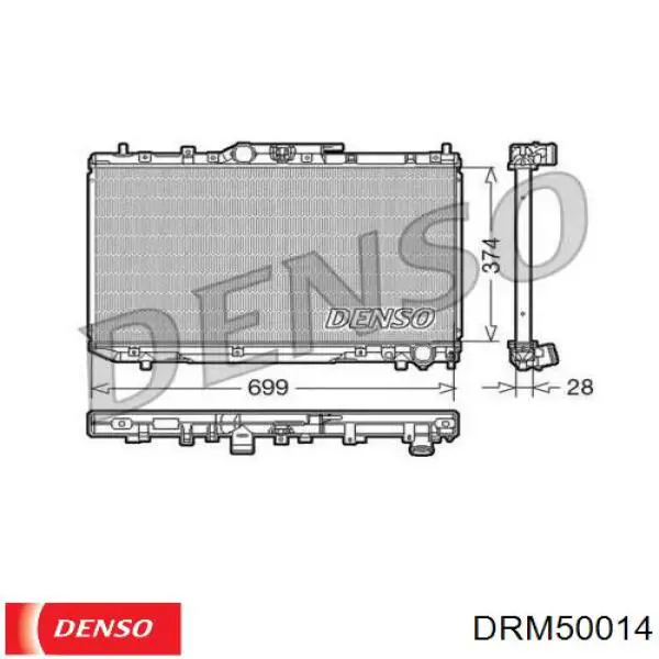 DRM50014 Denso радиатор