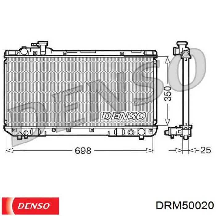 DRM50020 Denso радиатор