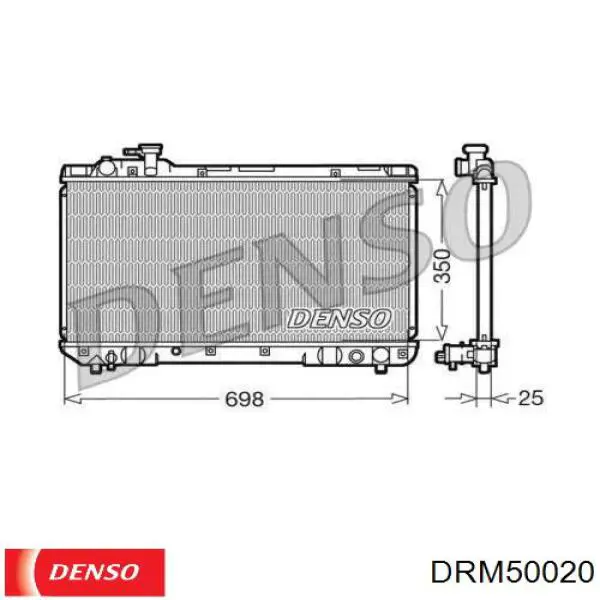 Купить DRM50020 Denso Радиатор водяной