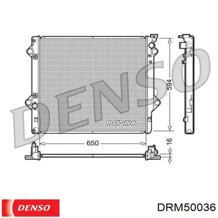 Радиатор охлаждения двигателя Denso DRM50036
