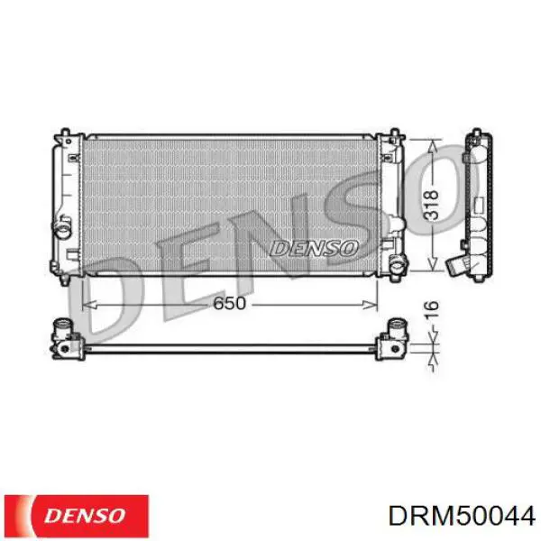 DRM50044 Denso Радиатор основной