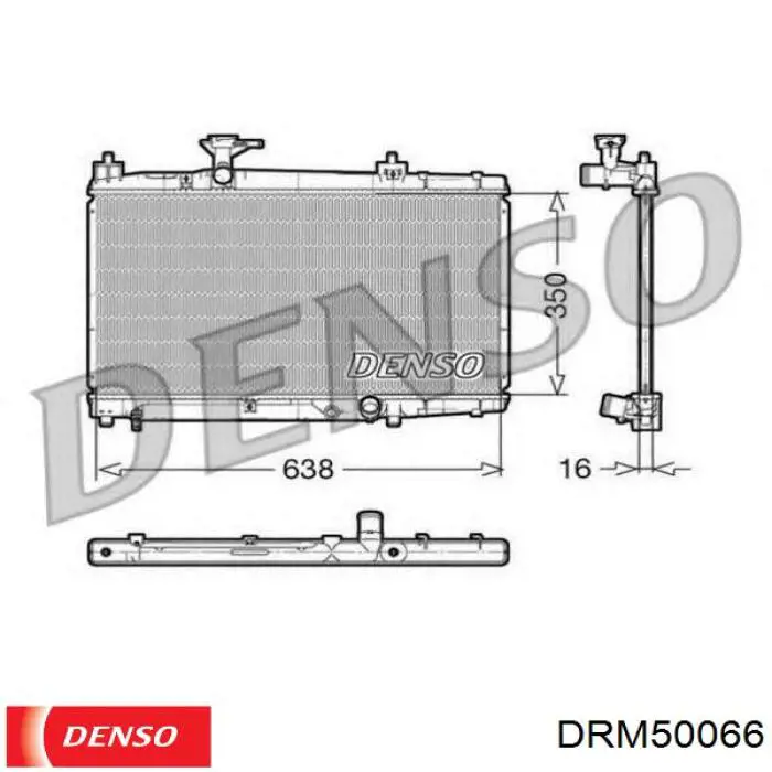 Radiador refrigeración del motor DRM50066 Denso