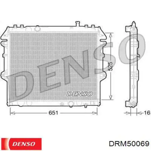 DRM50069 Denso Радиатор основной