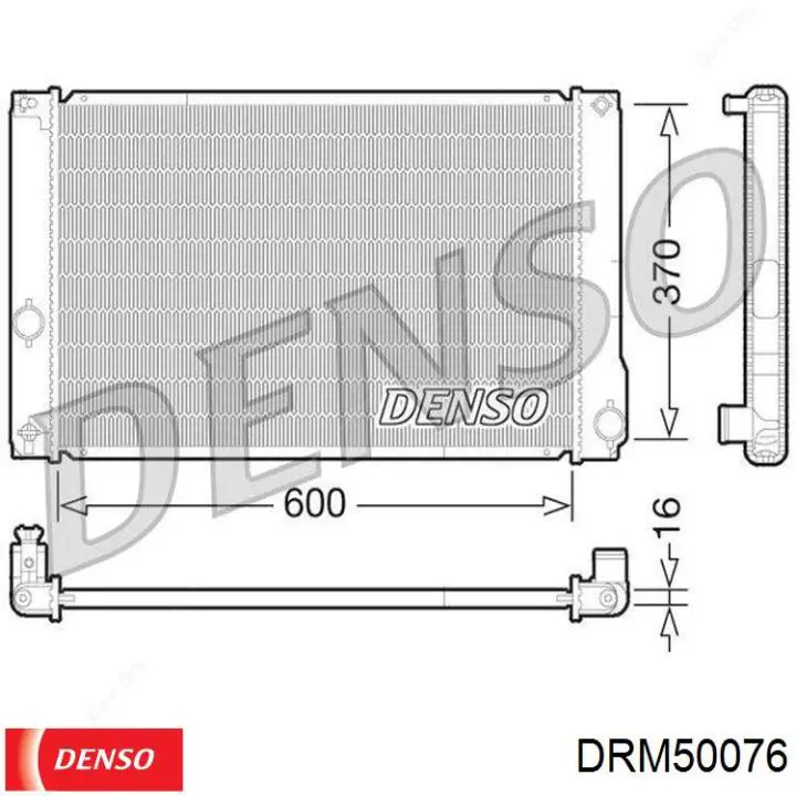 Radiador refrigeración del motor DRM50076 Denso