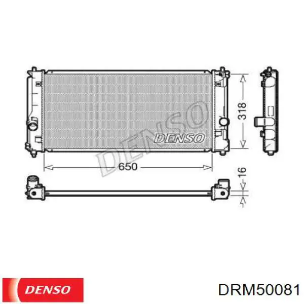 DRM50081 Denso Радиатор основной
