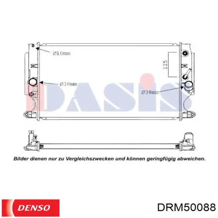 DRM50088 Denso radiador de aparelho de ar condicionado