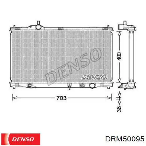 DRM50095 Denso Радиатор основной