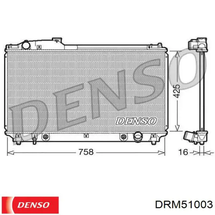 DRM51003 Denso Радиатор основной