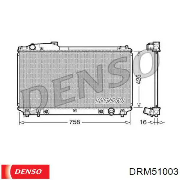 Radiador refrigeración del motor DRM51003 Denso