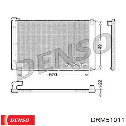 Радиатор DRM51011 Denso