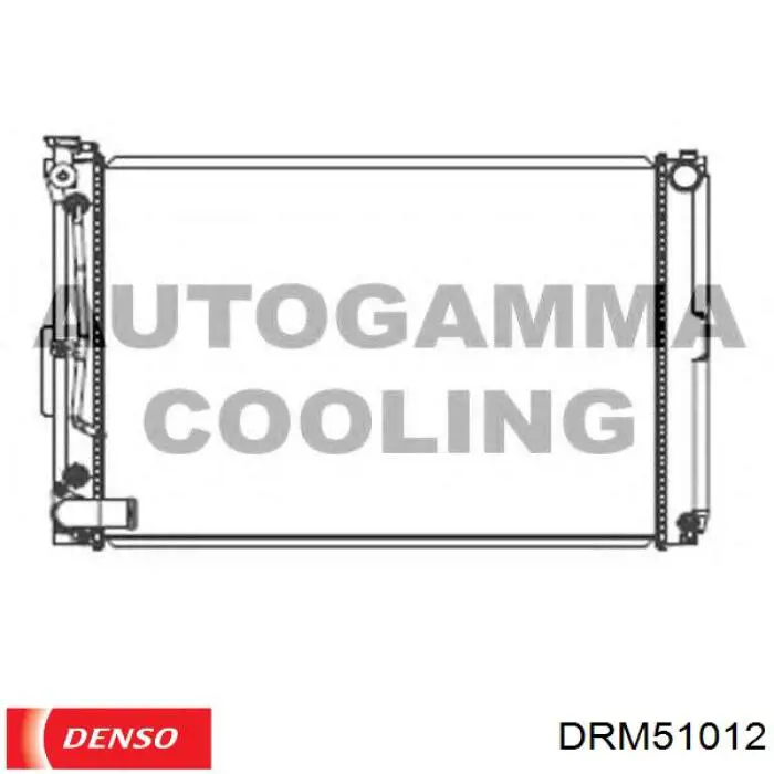 Купить DRM51012 Denso Радиатор водяной