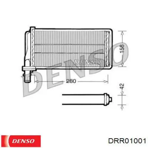 DRR01001 Denso радиатор печки