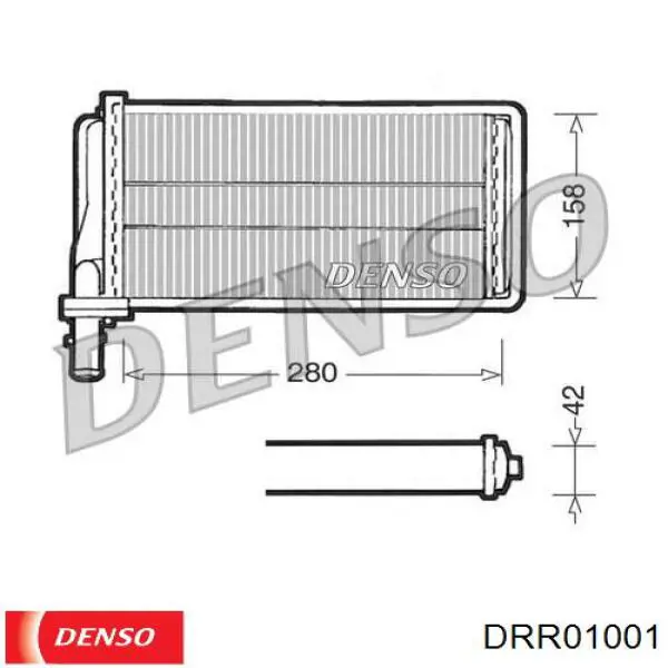 Radiador de calefacción DRR01001 Denso