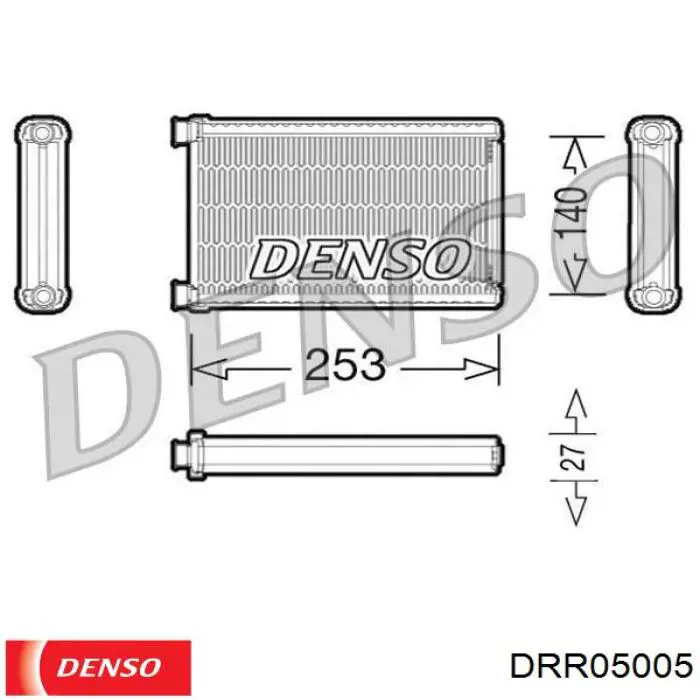 Радиатор печки (отопителя) Denso DRR05005