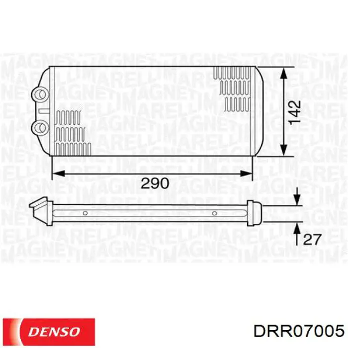 Радиатор печки DRR07005 Denso