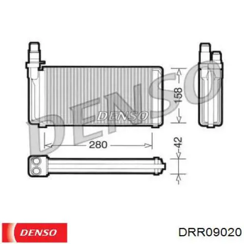 Радиатор печки DRR09020 Denso