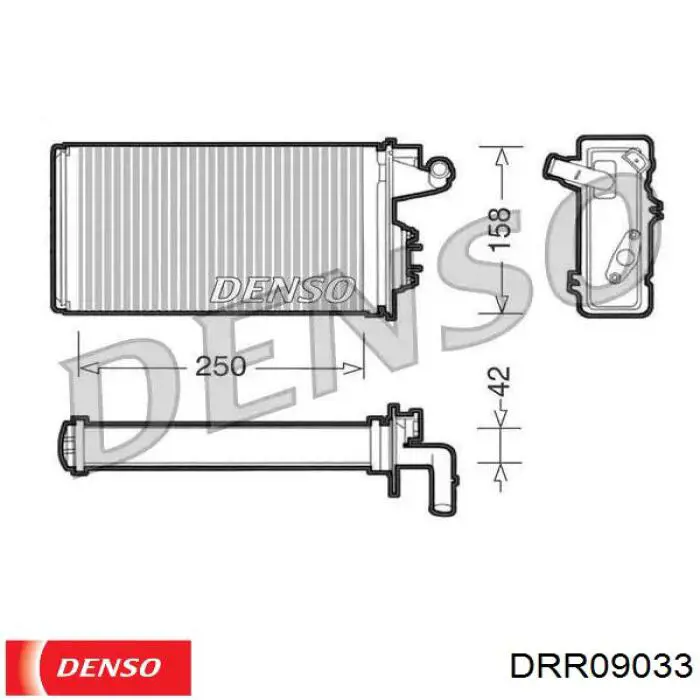 Купить DRR09033 Denso Радиатор печки