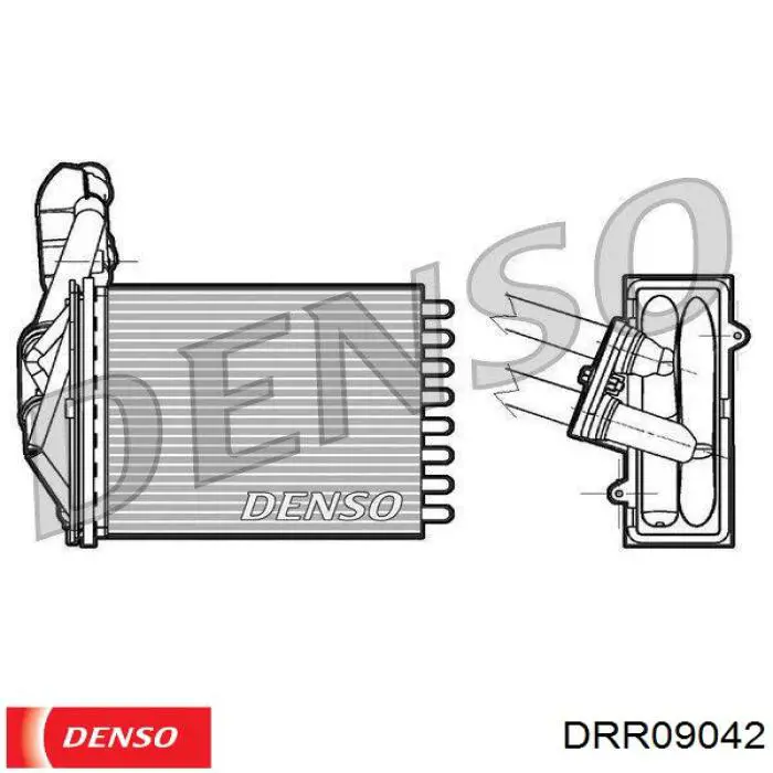 Radiador de calefacción DRR09042 Denso