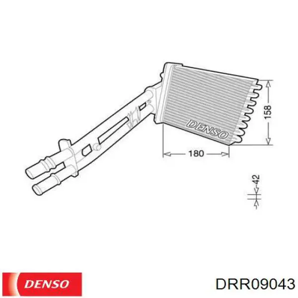 DRR09043 Denso радиатор печки