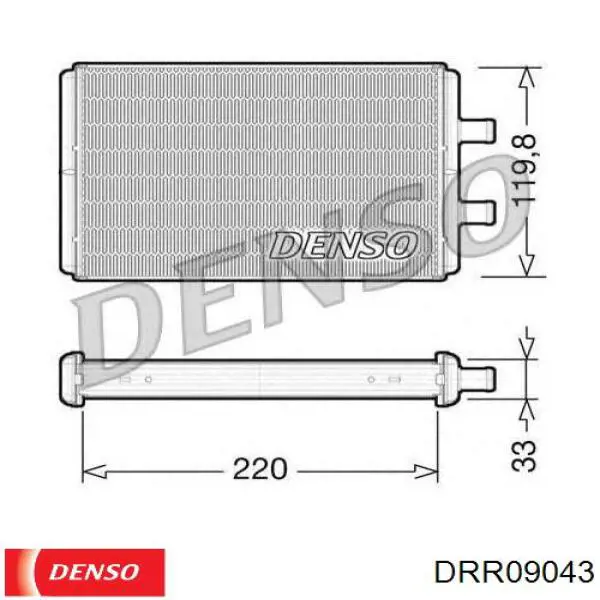 Купить DRR09043 Denso Радиатор печки