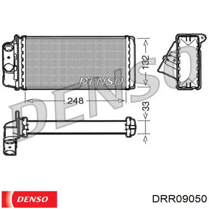 DRR09050 Denso радиатор печки