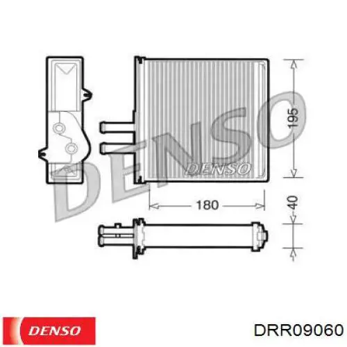 Радиатор печки (отопителя) DENSO DRR09060