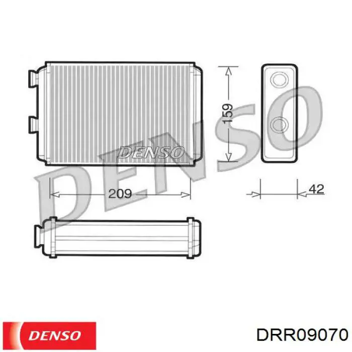 Радиатор печки (отопителя) Denso DRR09070