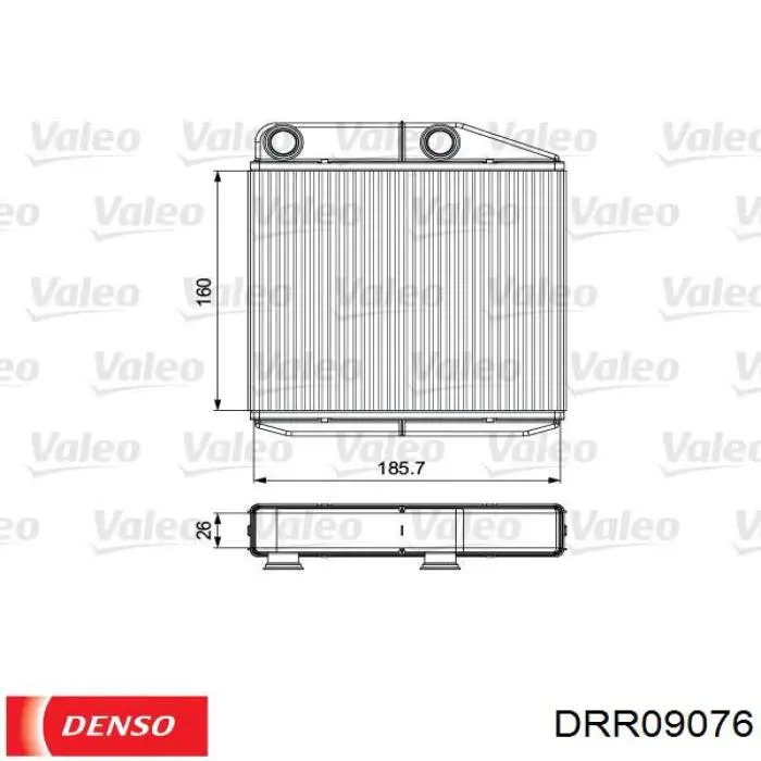 Радиатор печки DRR09076 Denso