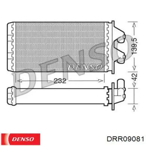 Радиатор печки DRR09081 Denso