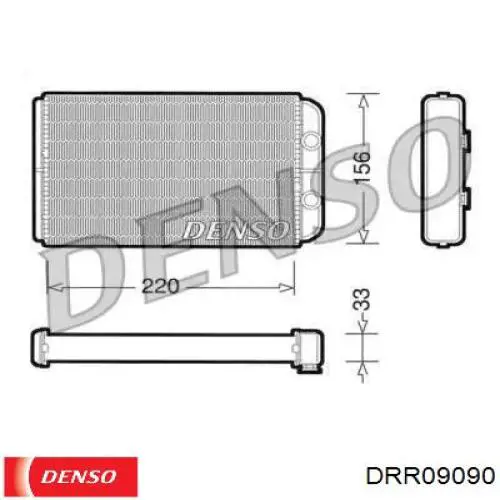 Радиатор печки DRR09090 Denso