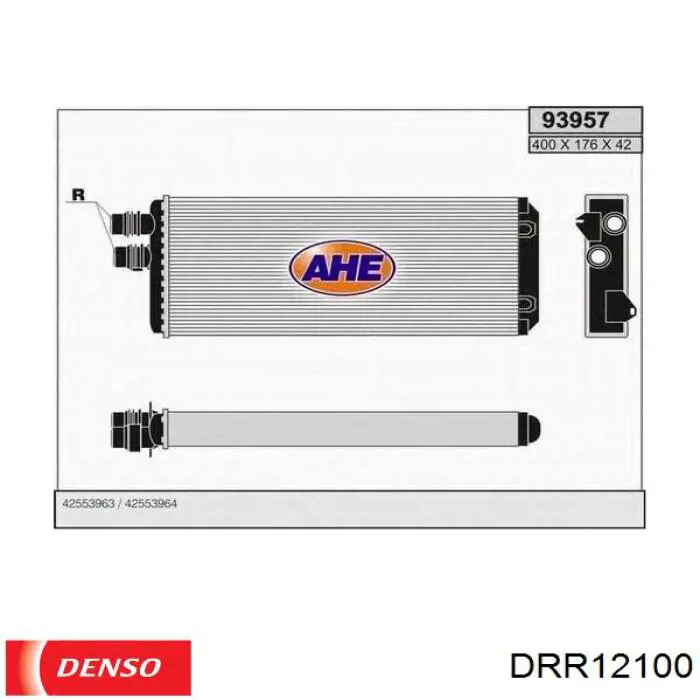 DRR12100 Denso Радиатор отопителя салона
