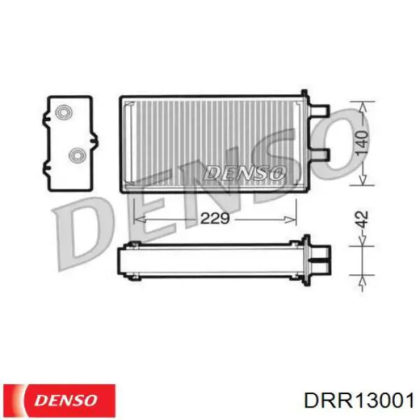 Радиатор печки DRR13001 Denso