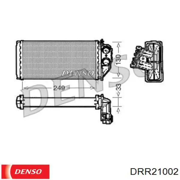 Радиатор печки DRR21002 Denso