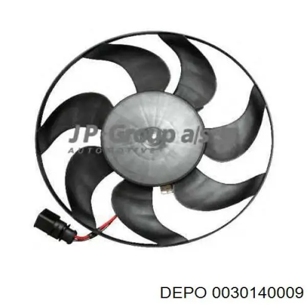 0030140009 Depo/Loro/Abakus Электровентилятор охлаждения в сборе (мотор+крыльчатка), правый