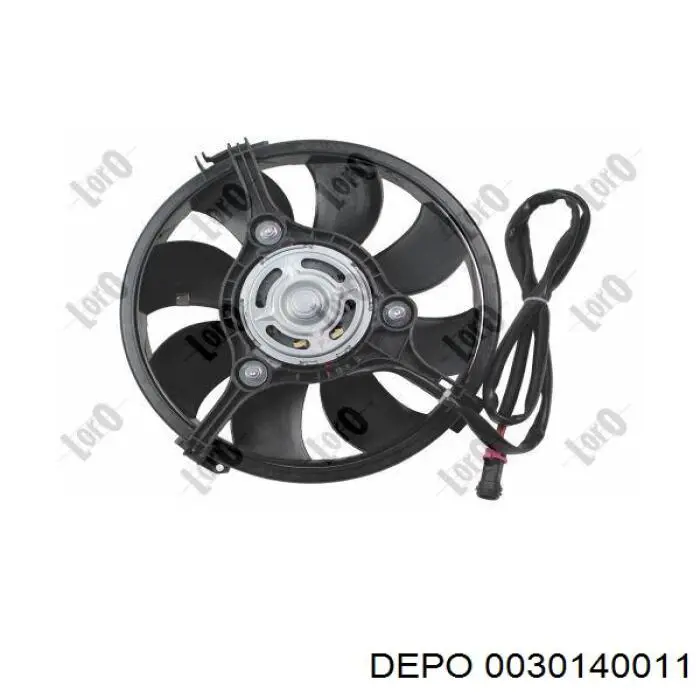 Купить 0030140011 Depo/Loro/Abakus Электровентилятор охлаждения в сборе (мотор+крыльчатка)