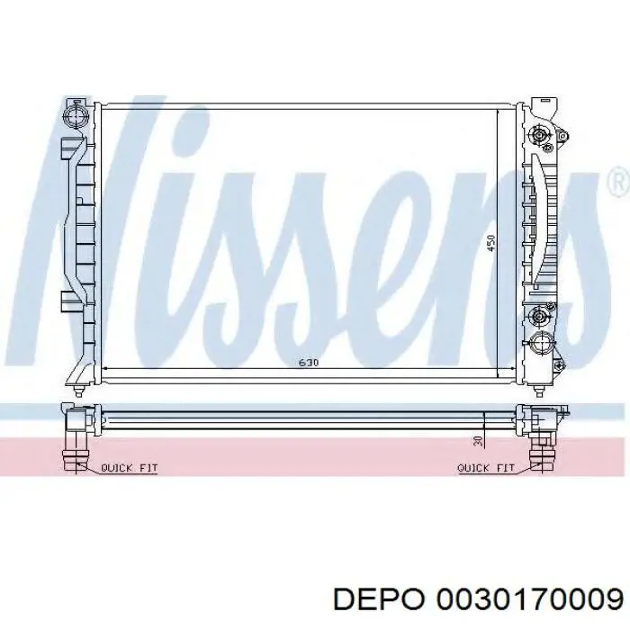 Радиатор 0030170009 Depo/Loro